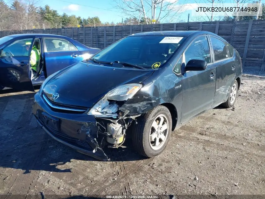 JTDKB20U687744948 2008 Toyota Prius