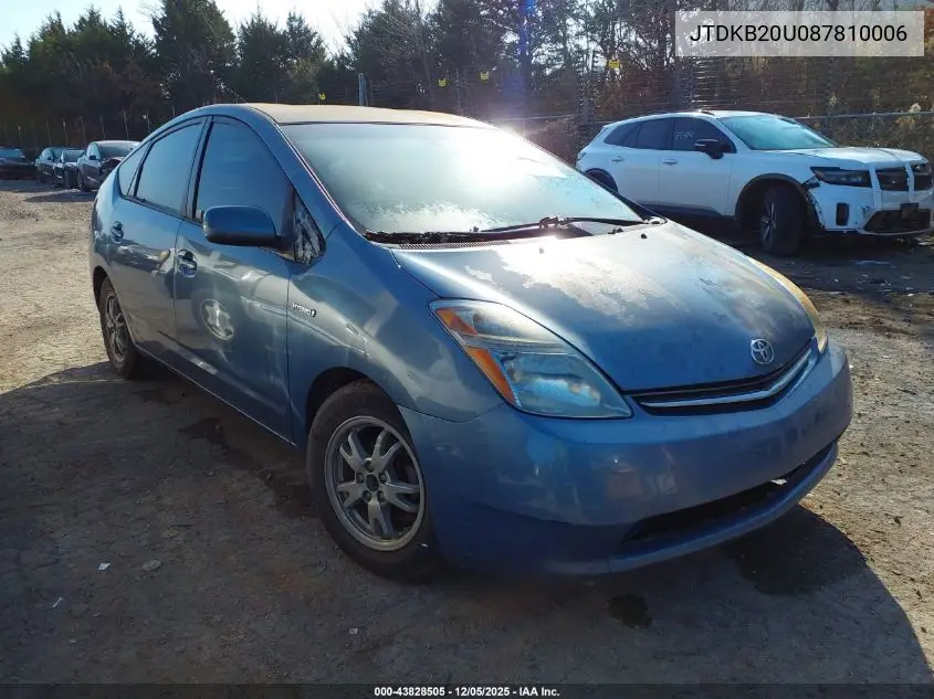 JTDKB20U087810006 2008 Toyota Prius