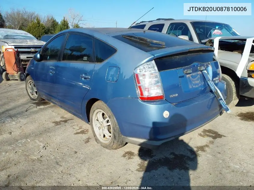 JTDKB20U087810006 2008 Toyota Prius