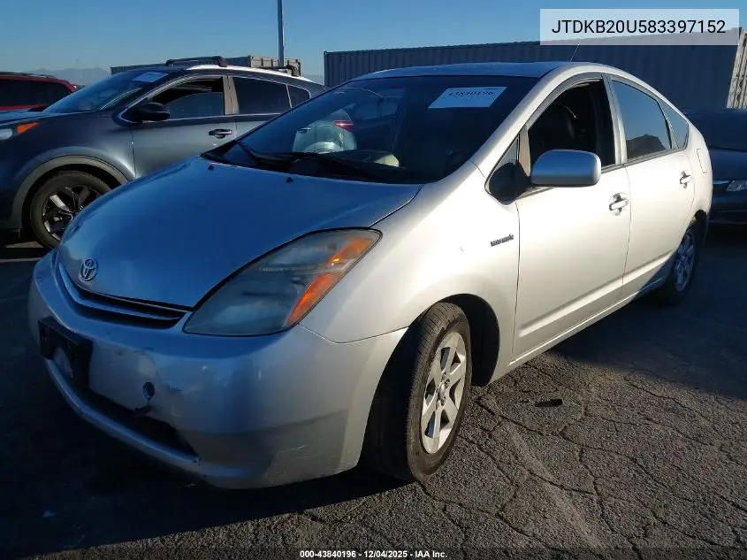 JTDKB20U583397152 2008 Toyota Prius Base (Cvt-E)