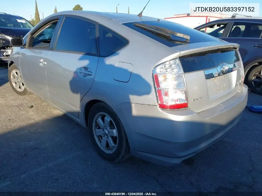 JTDKB20U583397152 2008 Toyota Prius Base (Cvt-E)