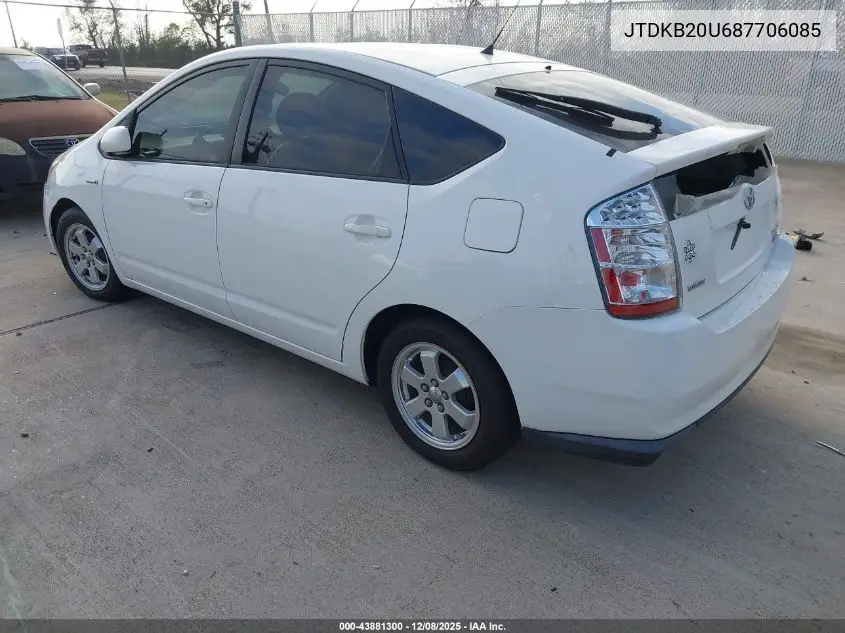 JTDKB20U687706085 2008 Toyota Prius Standard