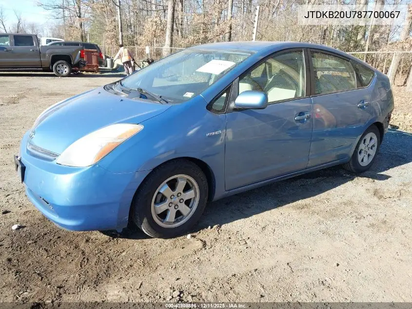 JTDKB20U787700067 2008 Toyota Prius