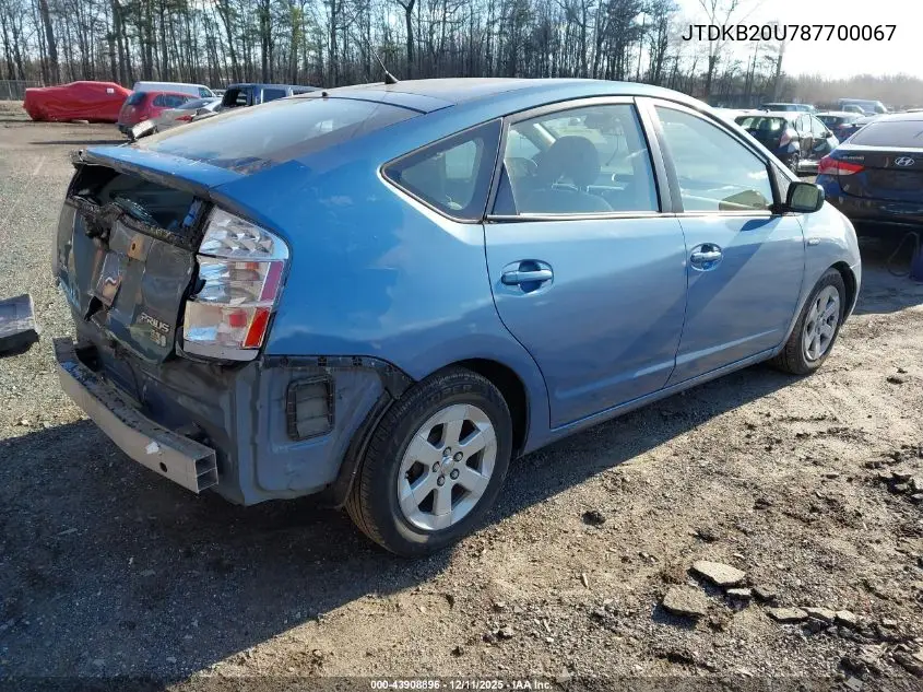 JTDKB20U787700067 2008 Toyota Prius