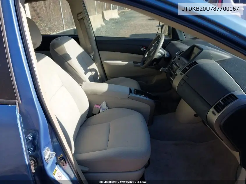 JTDKB20U787700067 2008 Toyota Prius