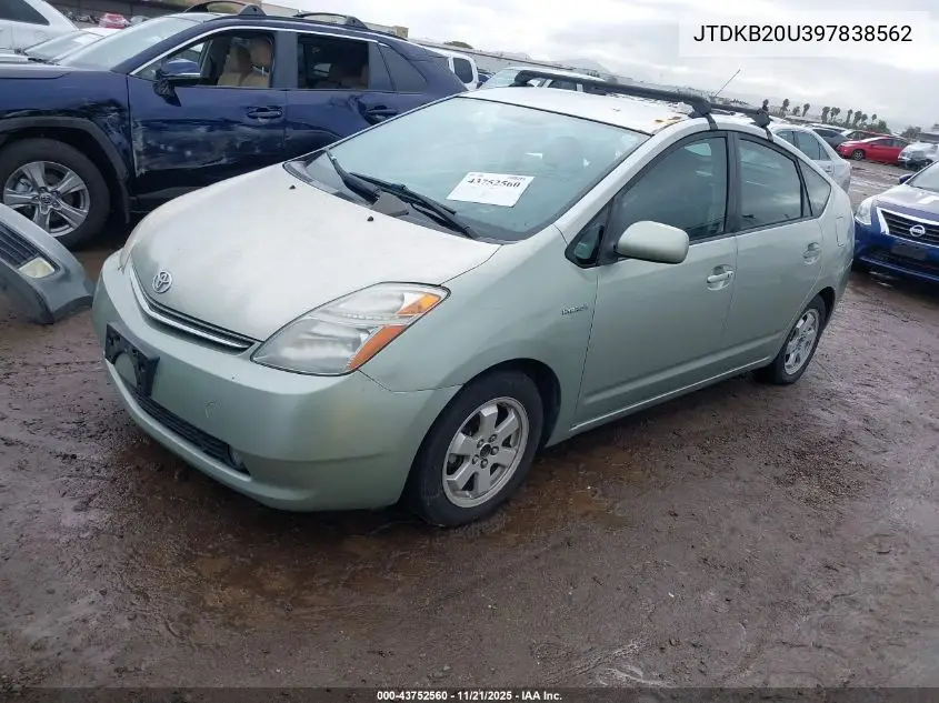 JTDKB20U397838562 2009 Toyota Prius