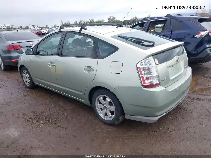 JTDKB20U397838562 2009 Toyota Prius