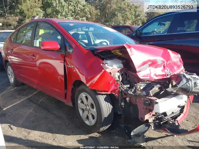 JTDKB20U893526793 2009 Toyota Prius