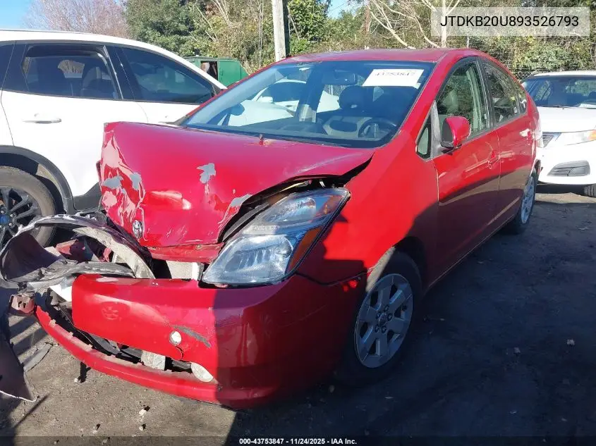JTDKB20U893526793 2009 Toyota Prius