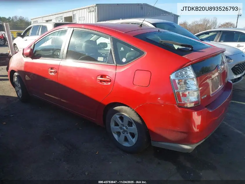 JTDKB20U893526793 2009 Toyota Prius