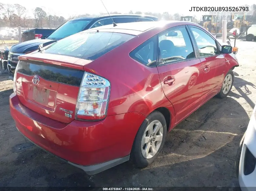 JTDKB20U893526793 2009 Toyota Prius