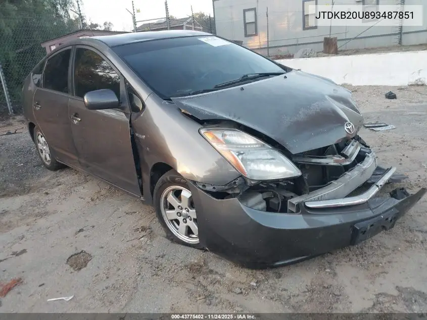 JTDKB20U893487851 2009 Toyota Prius