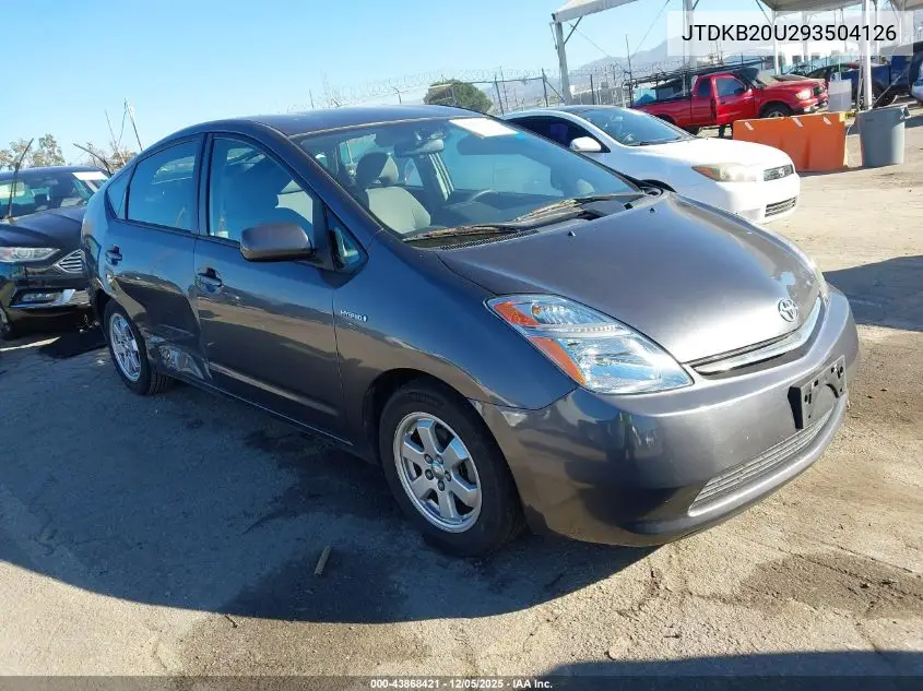 JTDKB20U293504126 2009 Toyota Prius
