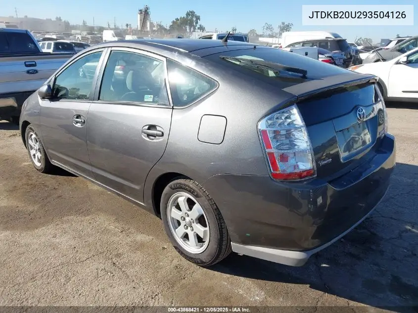 JTDKB20U293504126 2009 Toyota Prius