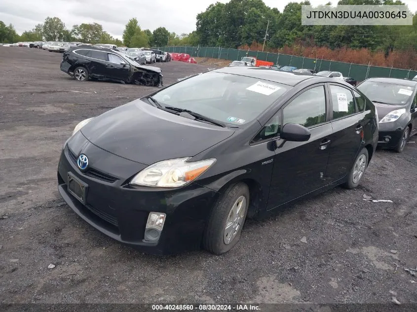 JTDKN3DU4A0030645 2010 Toyota Prius Iii