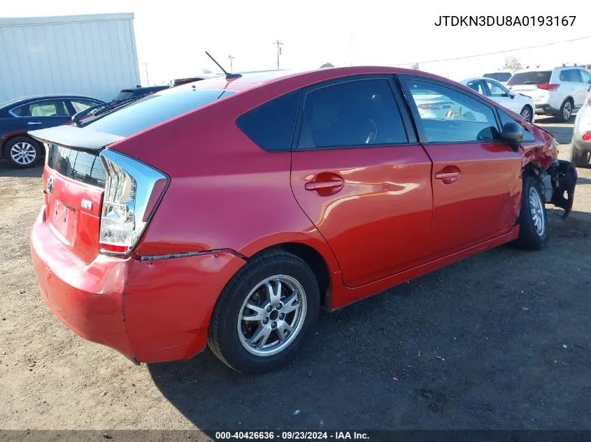 JTDKN3DU8A0193167 2010 Toyota Prius Ii