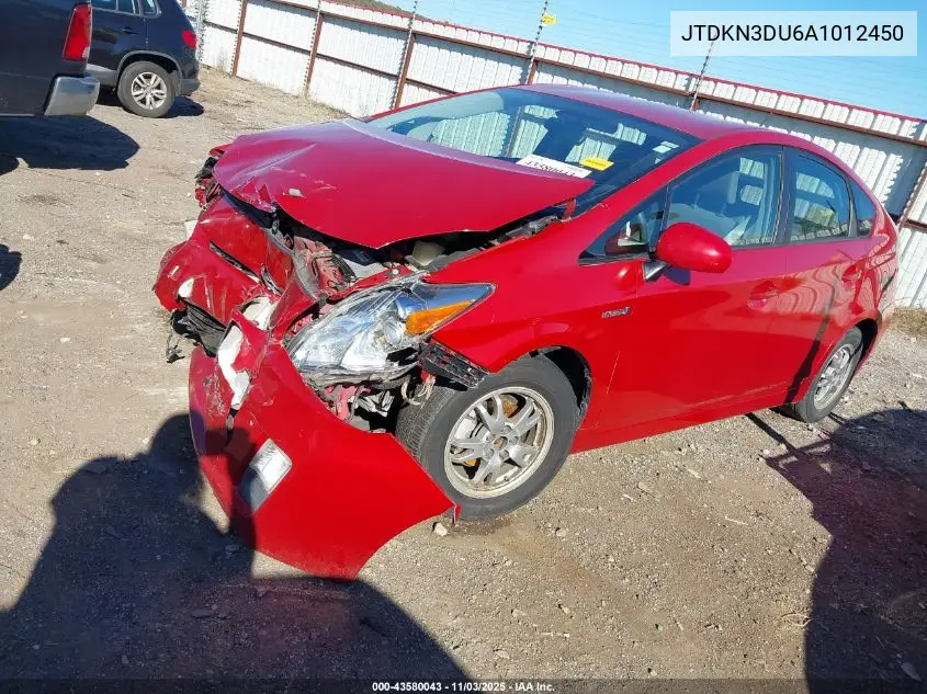 JTDKN3DU6A1012450 2010 Toyota Prius Ii