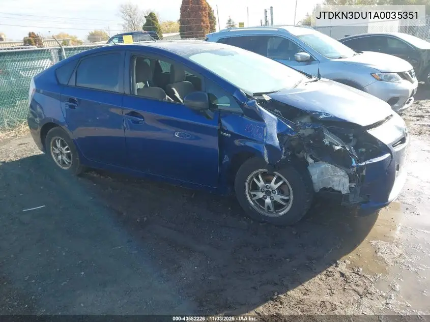 JTDKN3DU1A0035351 2010 Toyota Prius Ii