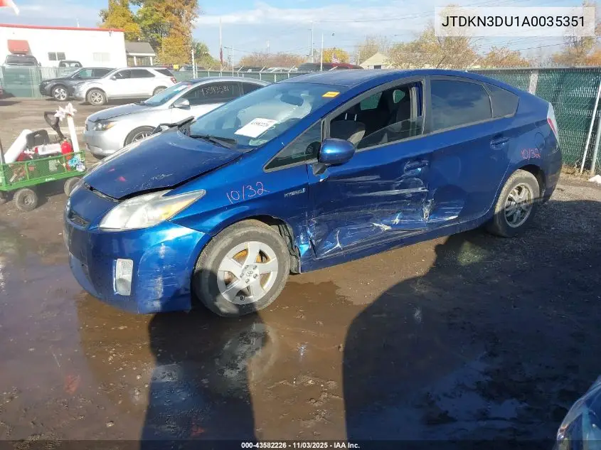 JTDKN3DU1A0035351 2010 Toyota Prius Ii
