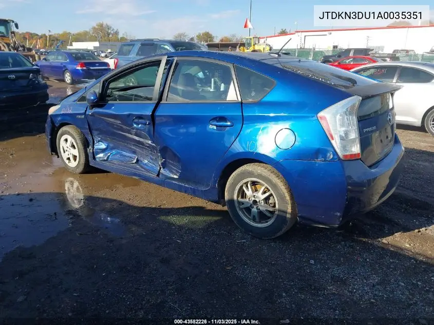 JTDKN3DU1A0035351 2010 Toyota Prius Ii