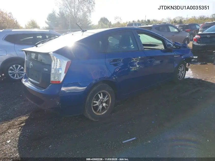 JTDKN3DU1A0035351 2010 Toyota Prius Ii