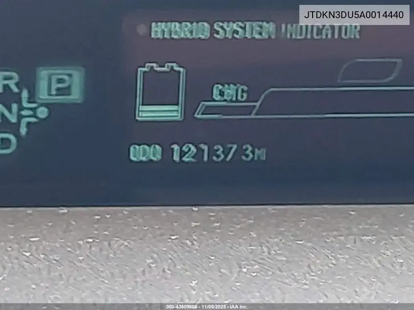 JTDKN3DU5A0014440 2010 Toyota Prius Iv