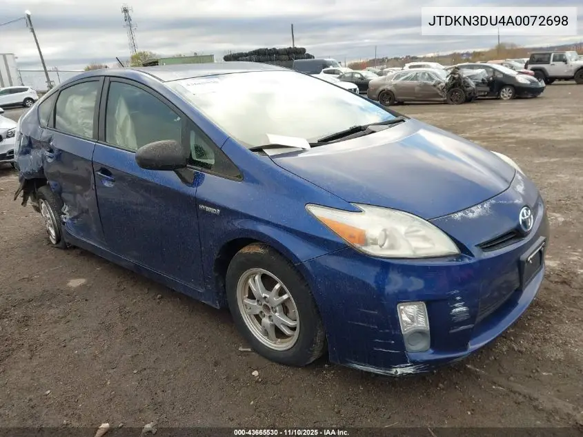 JTDKN3DU4A0072698 2010 Toyota Prius Ii