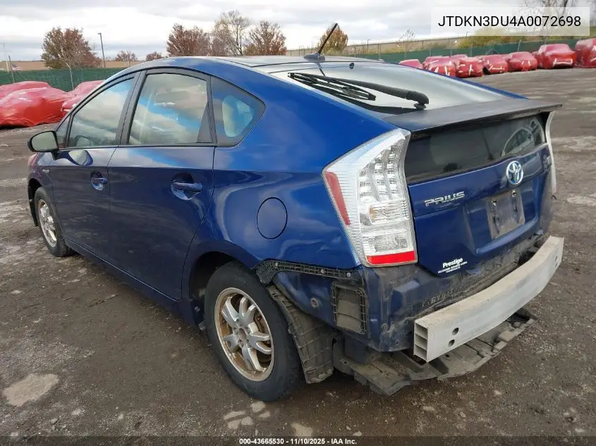 JTDKN3DU4A0072698 2010 Toyota Prius Ii