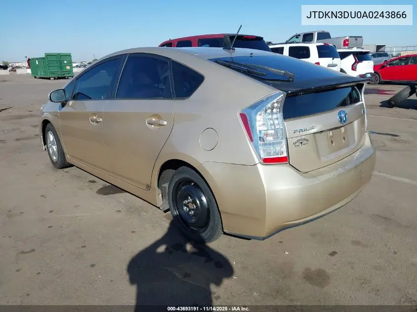 JTDKN3DU0A0243866 2010 Toyota Prius Iv