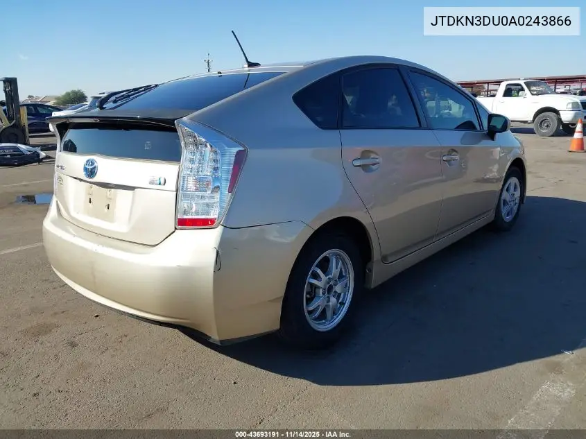 JTDKN3DU0A0243866 2010 Toyota Prius Iv