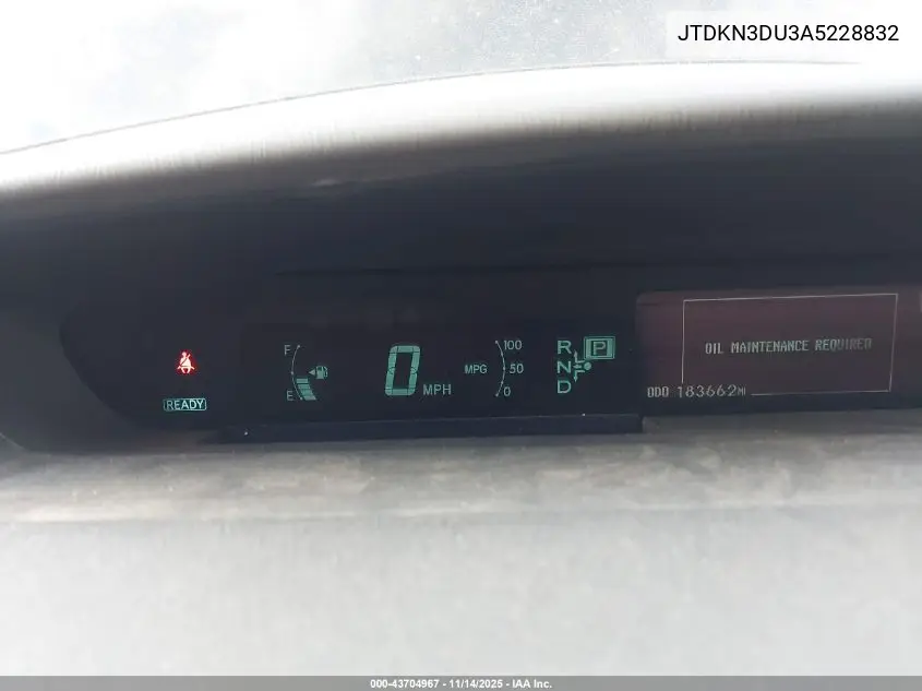 JTDKN3DU3A5228832 2010 Toyota Prius Iii