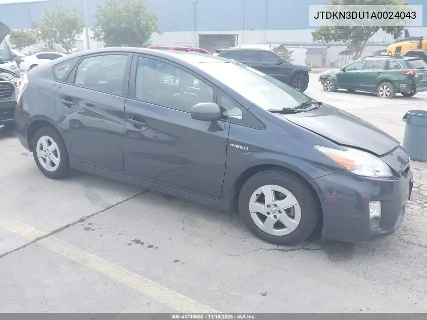 JTDKN3DU1A0024043 2010 Toyota Prius Iii