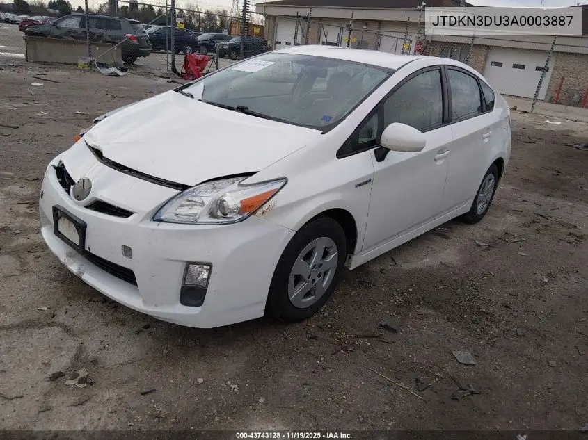 JTDKN3DU3A0003887 2010 Toyota Prius Ii