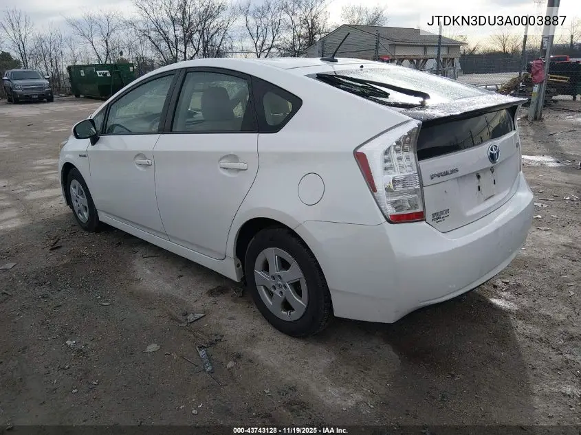 JTDKN3DU3A0003887 2010 Toyota Prius Ii