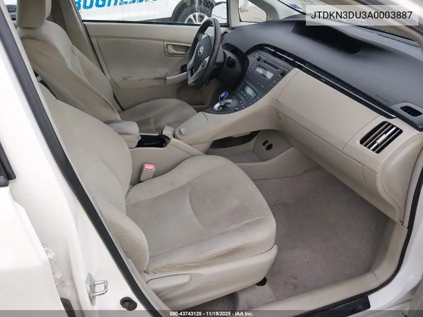 JTDKN3DU3A0003887 2010 Toyota Prius Ii
