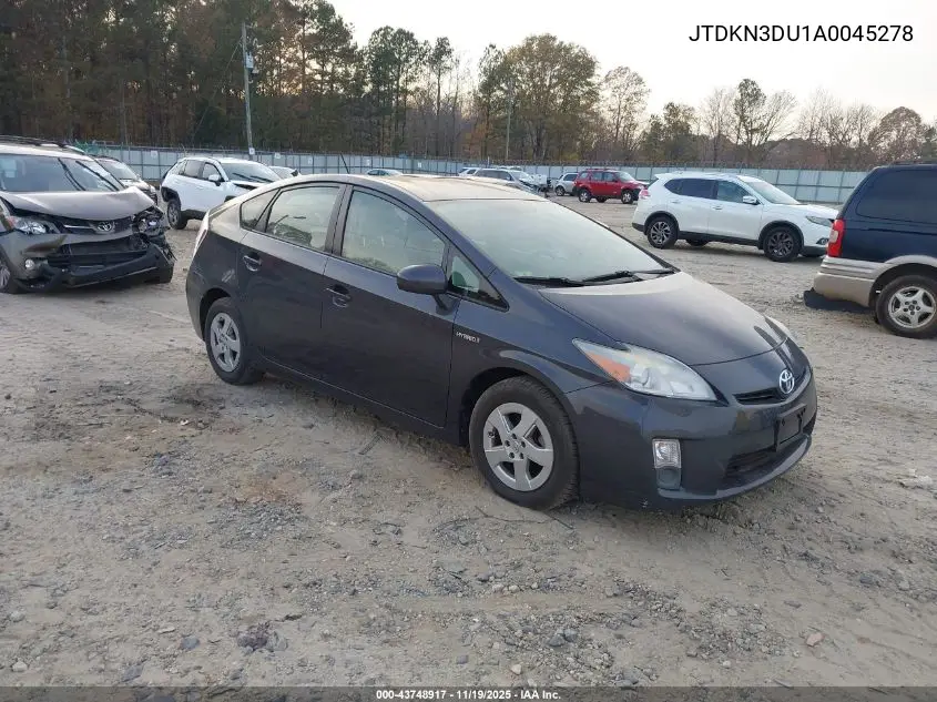 JTDKN3DU1A0045278 2010 Toyota Prius Iv