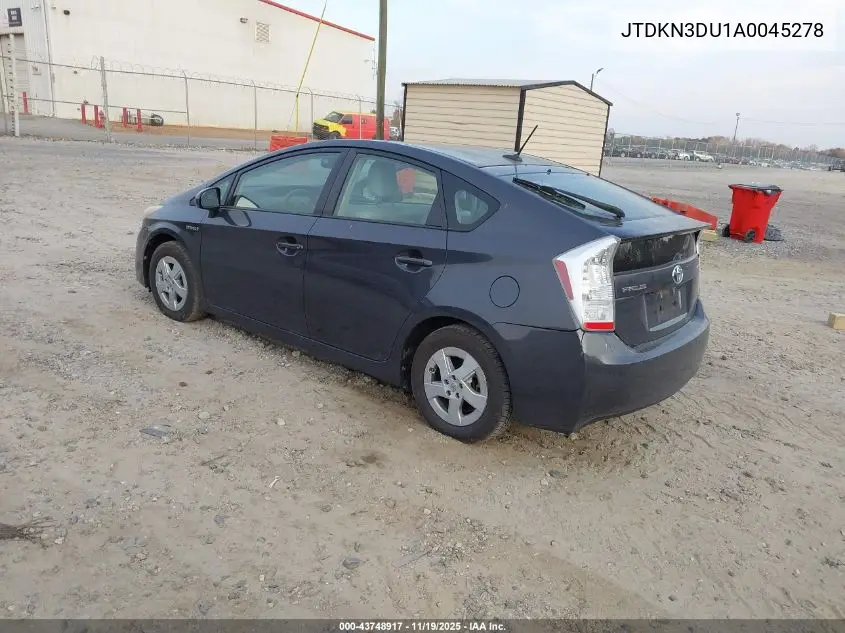 JTDKN3DU1A0045278 2010 Toyota Prius Iv