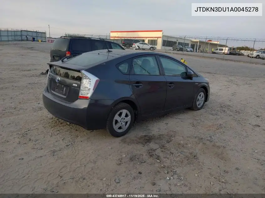 JTDKN3DU1A0045278 2010 Toyota Prius Iv