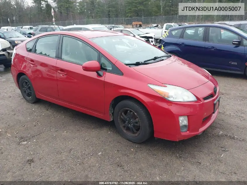 JTDKN3DU1A0005007 2010 Toyota Prius Iii