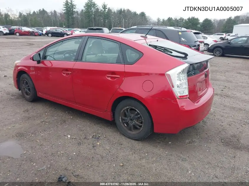 JTDKN3DU1A0005007 2010 Toyota Prius Iii