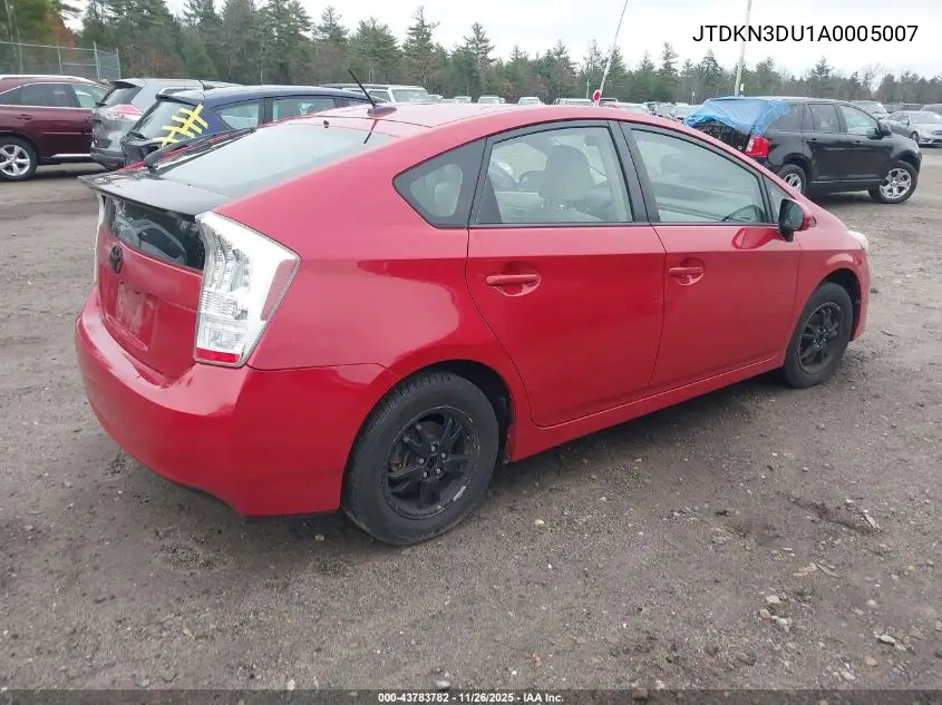 JTDKN3DU1A0005007 2010 Toyota Prius Iii