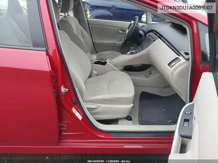 JTDKN3DU1A0005007 2010 Toyota Prius Iii