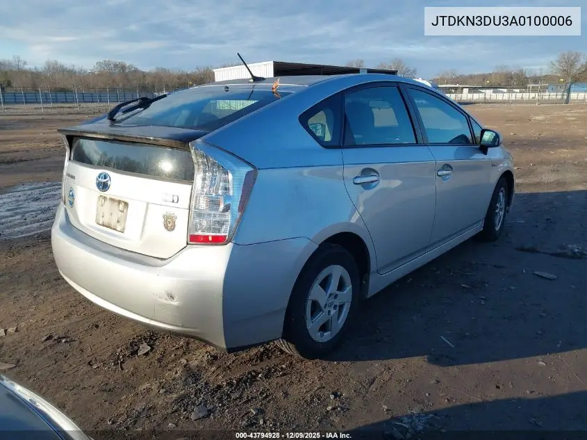 JTDKN3DU3A0100006 2010 Toyota Prius Iii