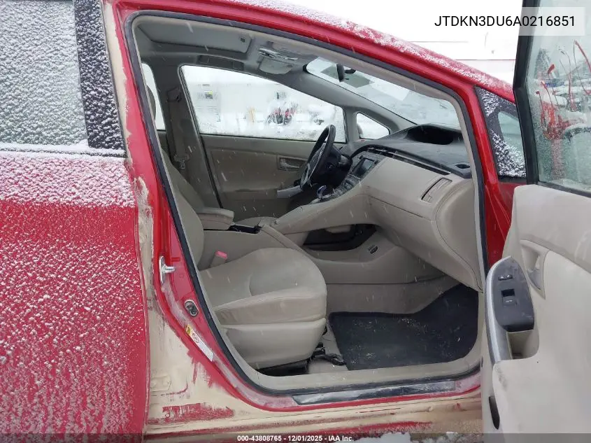 JTDKN3DU6A0216851 2010 Toyota Prius Iii