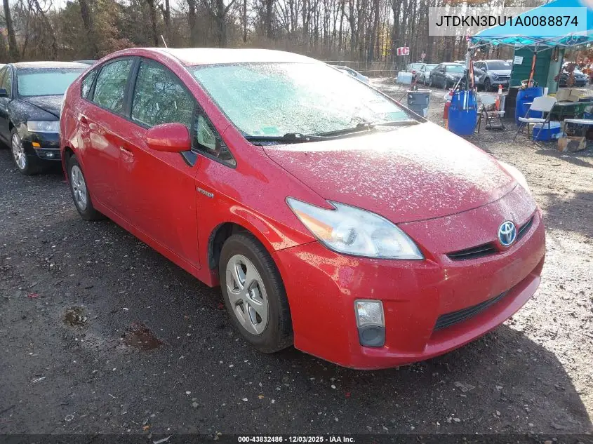 JTDKN3DU1A0088874 2010 Toyota Prius Iii