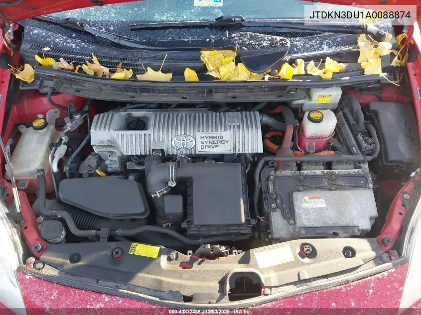 JTDKN3DU1A0088874 2010 Toyota Prius Iii