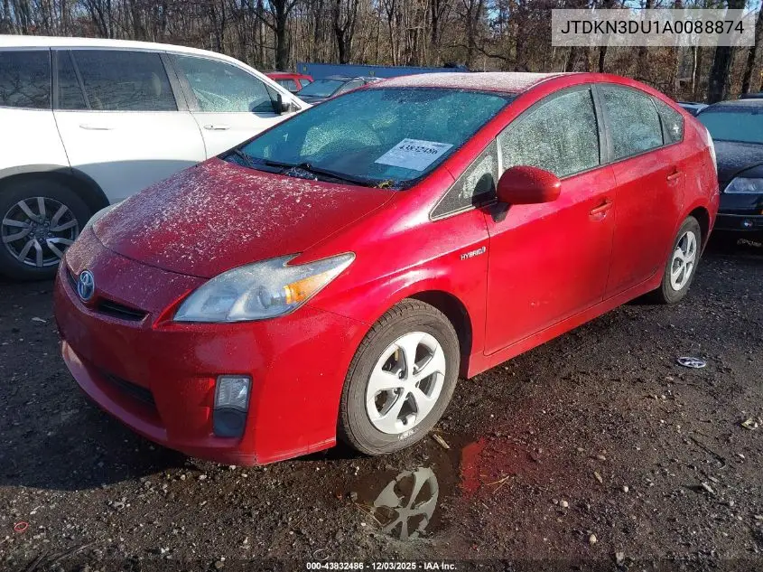 JTDKN3DU1A0088874 2010 Toyota Prius Iii