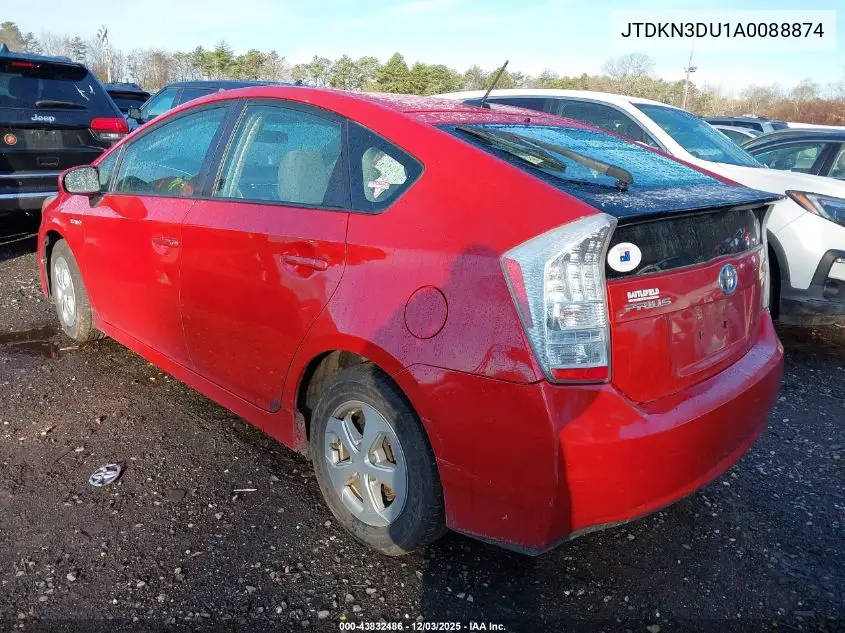 JTDKN3DU1A0088874 2010 Toyota Prius Iii