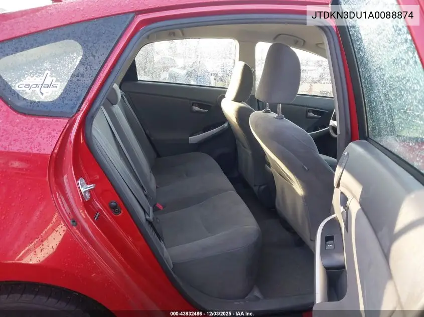 JTDKN3DU1A0088874 2010 Toyota Prius Iii