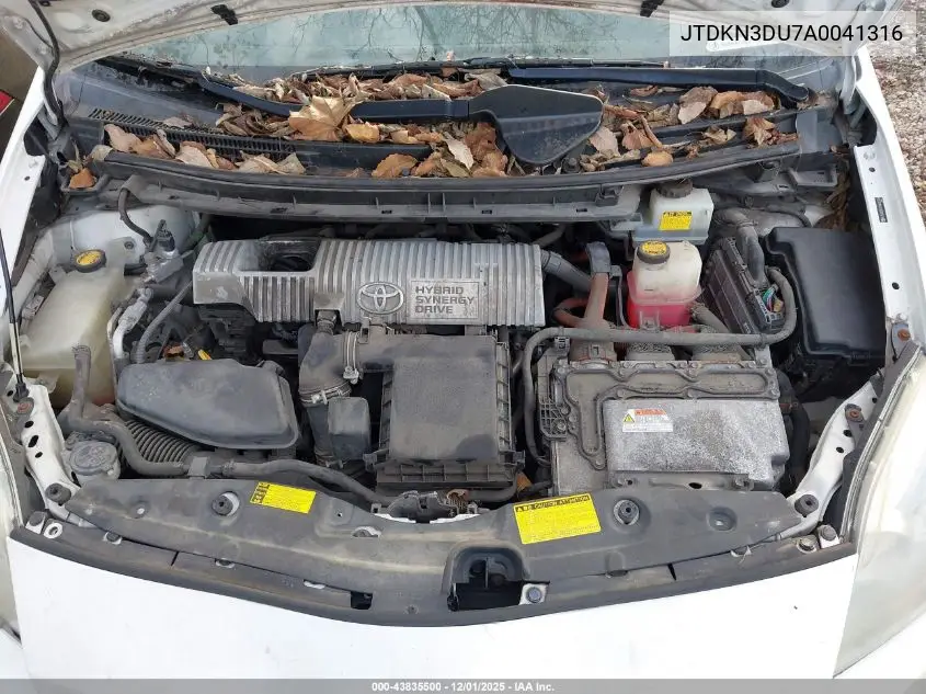 JTDKN3DU7A0041316 2010 Toyota Prius